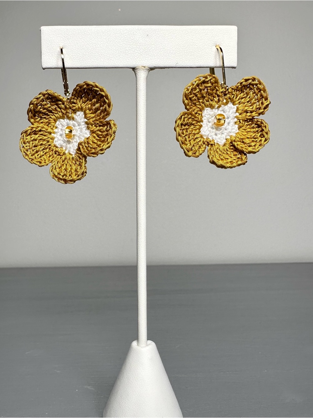 Handmade Crochet Floral Earrings